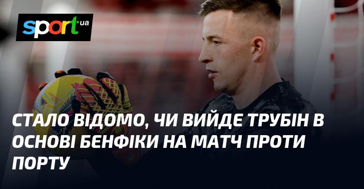 З'явилася інформація про те, чи вийде Трубін в стартовому складі Бенфіки на гру проти Порту.