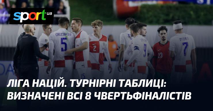 Ліга націй. Турнірні таблиці: усі 8 команд, що пробилися до чвертьфіналу, визначені.