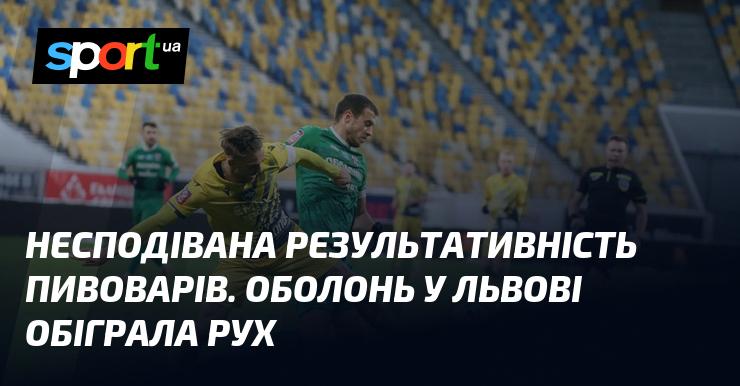 Неймовірний успіх пивоварів. Оболонь у Львові здобула перемогу над Рухом.